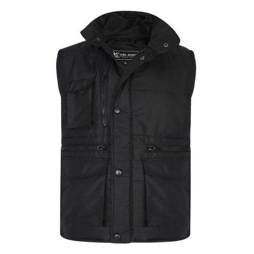Black gilet multi - gilet, pockets