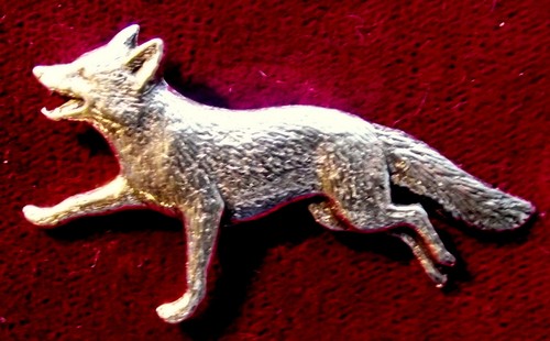 Pewter fox hunt - fox, on