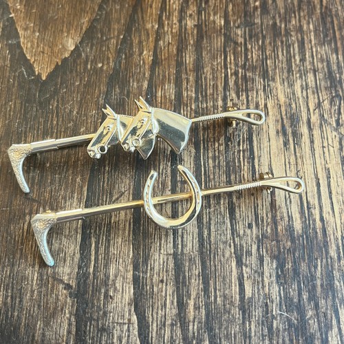Vintage equestrian brooches - equestrian,