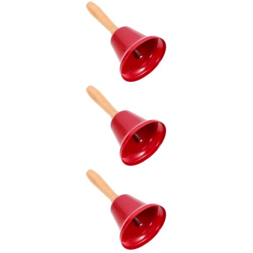 Set red retro hand bells - of,