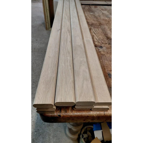 Oak rounded bench slats 10pcs - rounded,