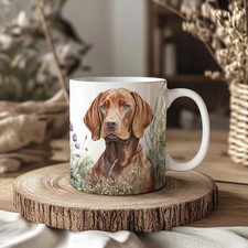 Hungarian Vizsla Floral Grass