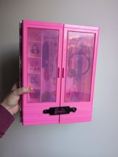 Mattel 2018 Barbie Pink White And Black Wardrobe Carry Case Used