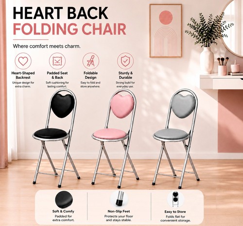 Heart folding chair breakfast - heart,