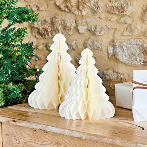 Soft white honeycomb christmas - white,