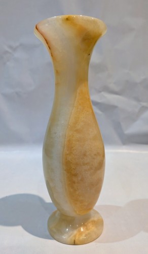 Onyx candle vase orange beige - onyx,