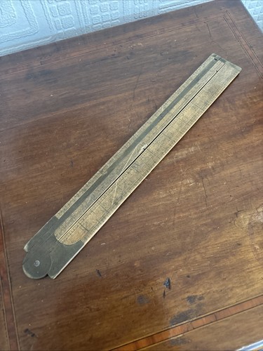 Antique boxwood folding rule - boxwood,