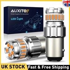 2X 1157 23SMD LED Tail Brake Stop Backup Reverse Turn Signal Light Bulbs Amber