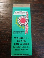 Vintage Matchcover: Warren