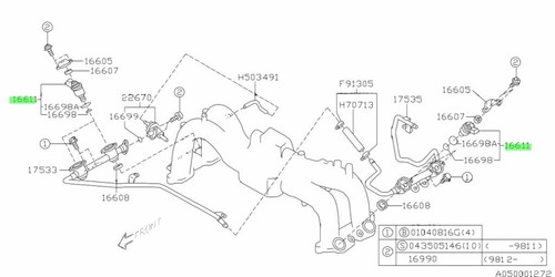 Injector sub assembly for - assembly,