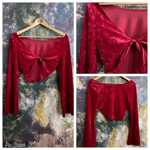 Womens top red velvet sexy - womens,