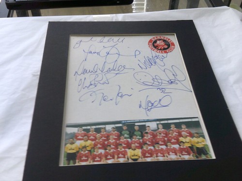 Barnsley signed and mounted - ,