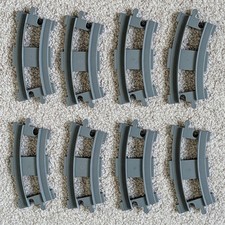 8 X LEGO DUPLO DARK GREY RAILWAY TRAIN TRACK CURVES BUNDLE CURVED SET 