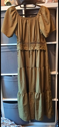 Green smocked smock dress - smocked,
