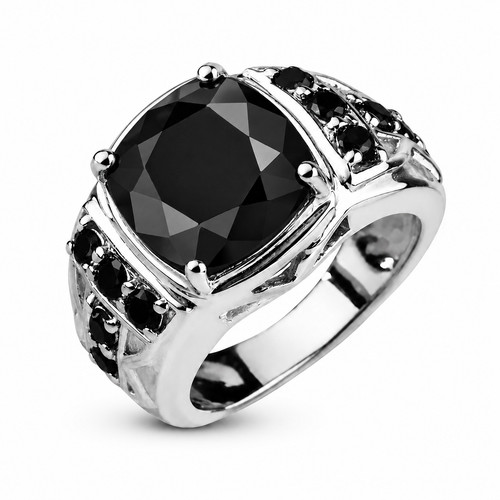 Natural black onyx gemstone - black,