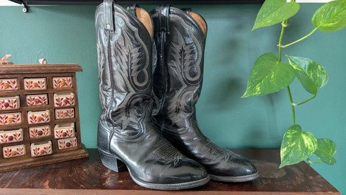 Tony lama boots black - boots,