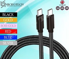 USB C To USB C Fast Charger PD  Dual Type C Charging Data Sync USB Cable UK