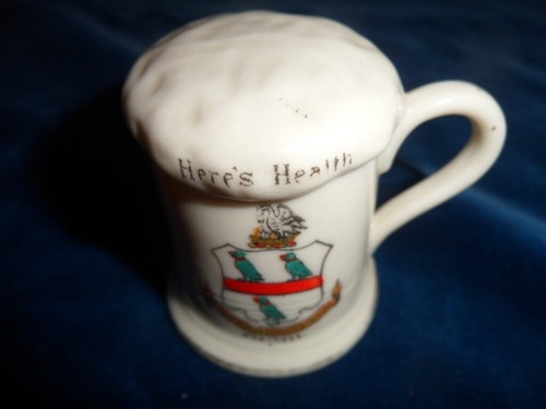 Willow crested china beer - crested,