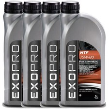 ExoPro MTF 75W80 Fully Synthetic Manual Transmission Fluid Gear Oil 1 Litre x4