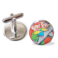 Pinky & Perky Cufflinks  Retro
