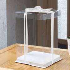 Clear PVC Gift Box Rose Teddy Bear Toys Cake Candy Packaging Boxes Wedding Party