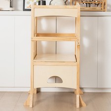 Natural Kids Foldable and Adjustable Step Stool