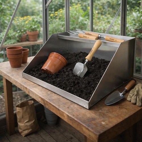 Large stainless steel potting - large,