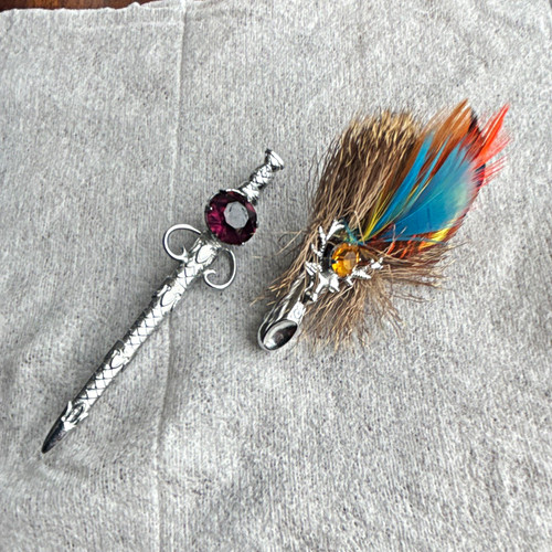 Mizpah feather plume - mizpah, brooch
