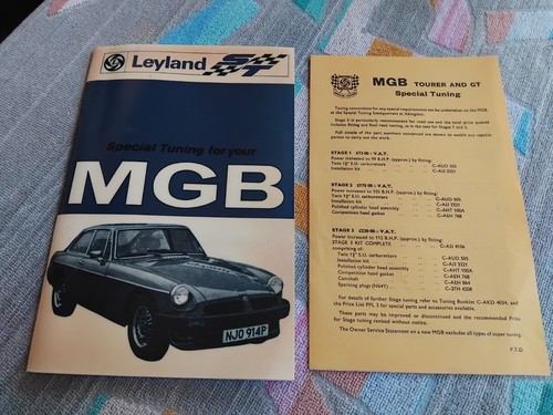 Mgb special tuning booklet - mgb,