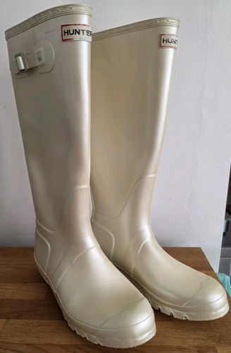 Hunter pearlescent wellies - pearlescent,