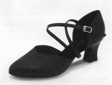 Ladies Black Leather Ballroom, Latin Dance Shoes - UK Sizes 3.5