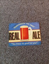 Real Ale Retro Metal Sign