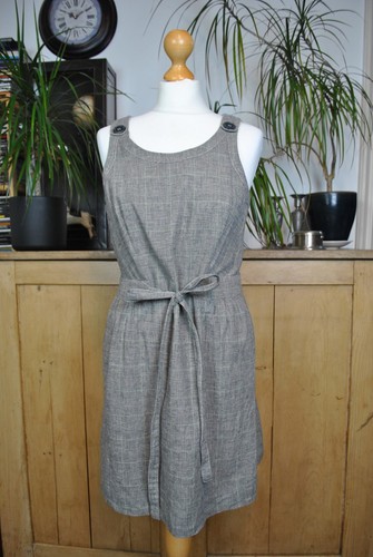 Next plaid brown linen blend - brown,
