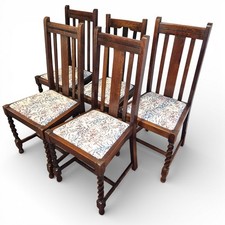 Set of 5 Oak Barley Twist