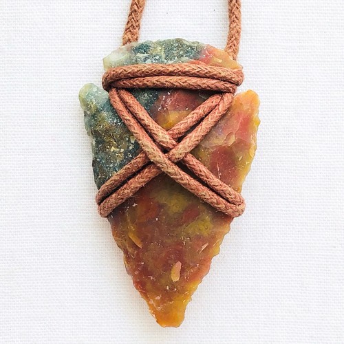 Arrowhead corded pendant - arrowhead,