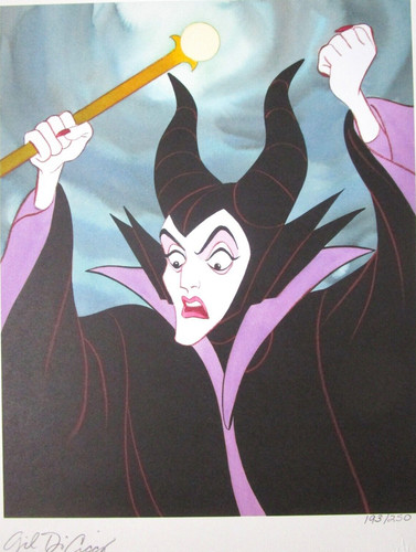 Signed maleficent sleeping - signed,