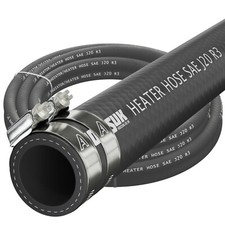 RUBBER CAR HEATER HOSE FLEXIBLE RADIATOR COOLANT WATER & 2 FREE STAINLESS CLIPS