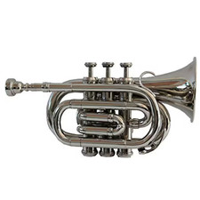 Pocket Trumpet Bb Flat Silver