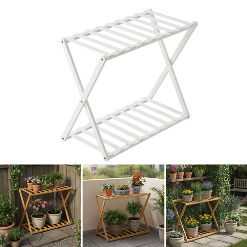 Bamboo plant stand - plant, indoor