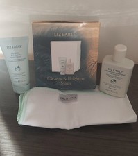 Liz Earle Cleanse & Brighten Duo minis Skin set with cloth. Eyebright soothing 