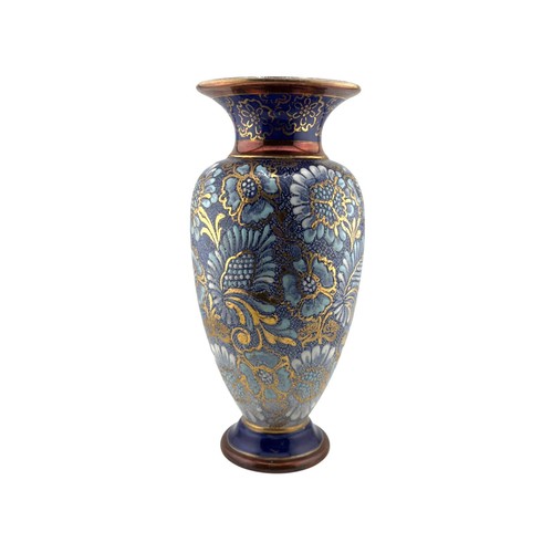 Art nouveau vase blue - vase, floral