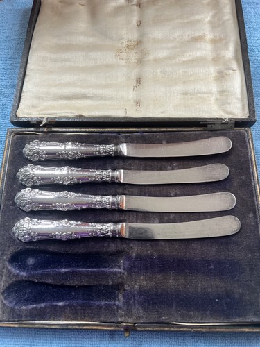 Cased antique sterling silver - cased,