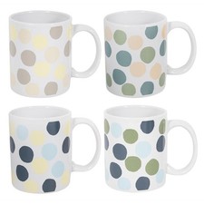 Set of 4 Polka Dot Mugs Tea