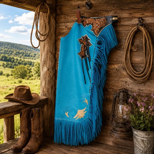 Handmade turquoise leather - handmade,