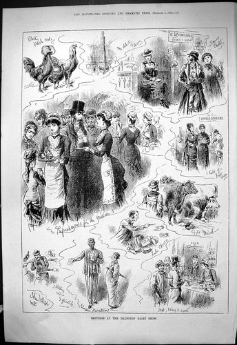 Old 1880 sketches islington - old,