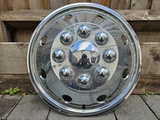 1x Universal Chrome Motorhome Horsebox 16" Deep Dish Wheel Trim Hubcap Genuine