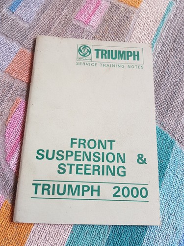 Triumph 2000 service - triumph, training