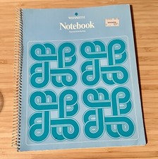 Retro 1970s WH Smith Notebook Blue Narrow Feint Ruling Notepad Designer TV Prop
