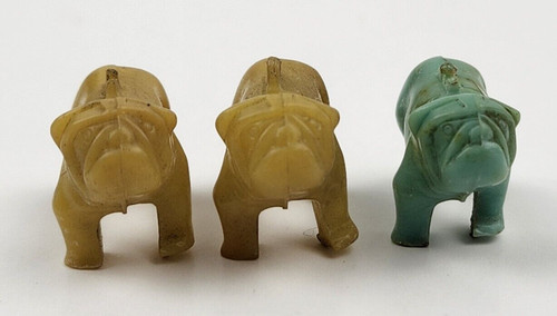 Vtg bulldogs tiny miniature - 3,