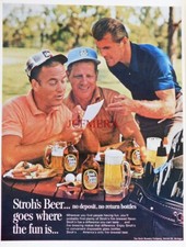 STROH'S Bohemian Fire-Brewed Beer 1966 Advert - Original Print